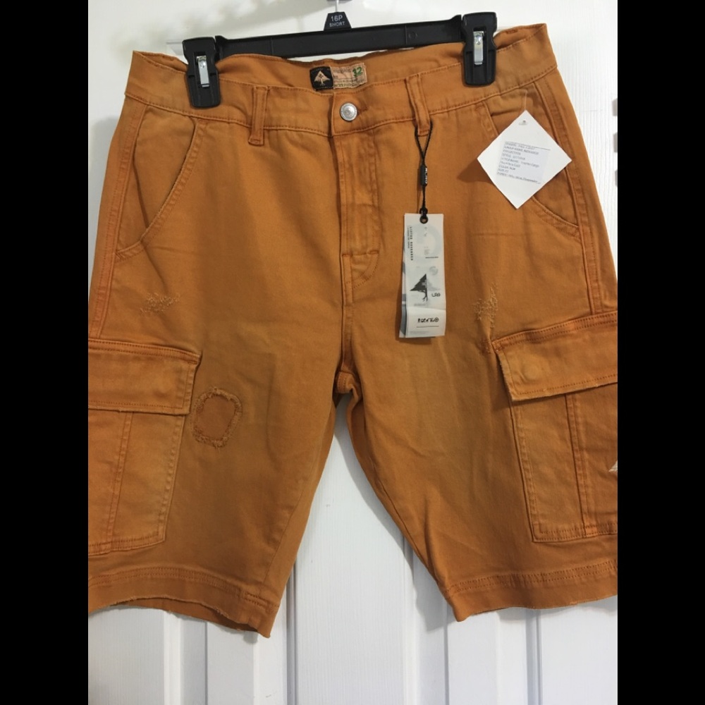 Men’s NWT LRG cargo shorts SZ 32 gold/rust color
